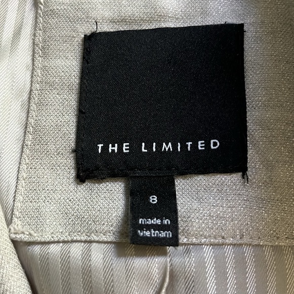 The Limited Off White with Gray Metallic Thread Blazer Size 8. Lined Ex Cond - Picture 6 of 9